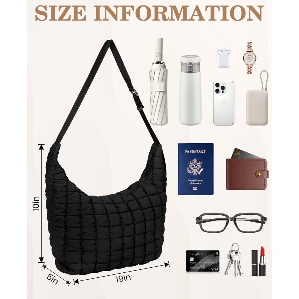 Chic Dumpling-Style Crescent Bag - Lightweight Pu… - image 4